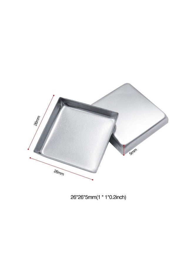 Allwon 56 Pack Empty Square Metal Pans for Eyeshadow Palette Magnetic Makeup Palette (26mm)