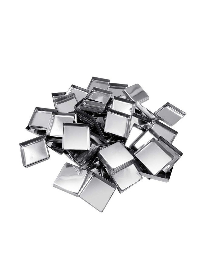 Allwon 56 Pack Empty Square Metal Pans for Eyeshadow Palette Magnetic Makeup Palette (26mm)