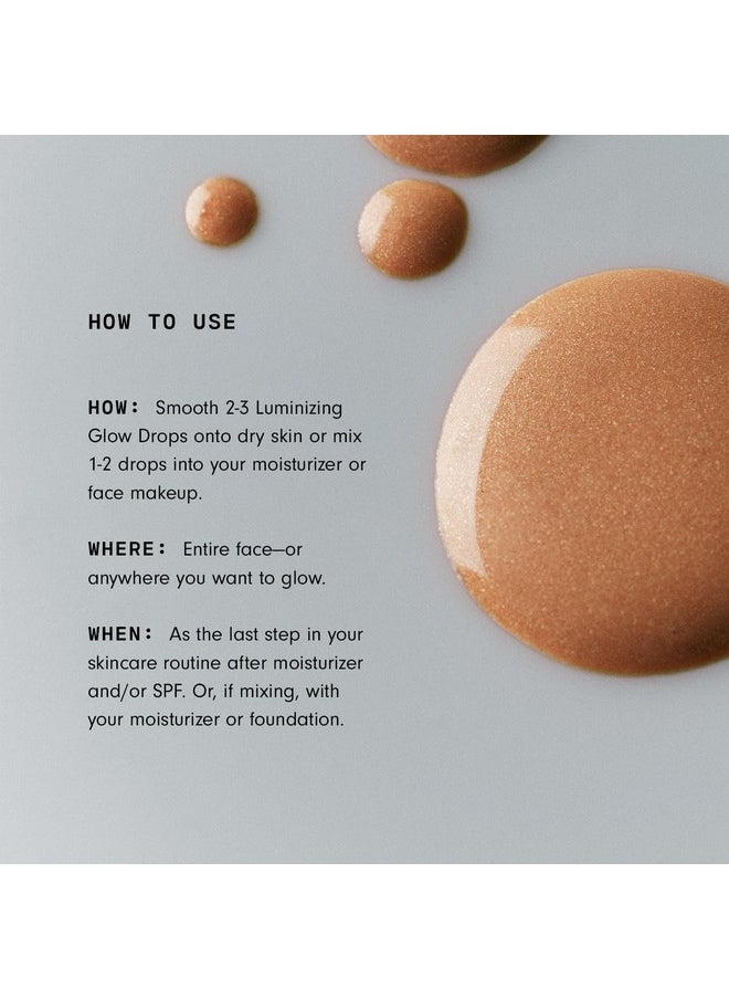 Versed Mood Lighting Luminizing Glow Drops, Sheer Golden - Liquid Highlight & Bronzing Drops with Illuminating Light-Reflecting Pigments - Antioxidants & Hydrating Hyaluronic Acid - Vegan (1 fl oz)