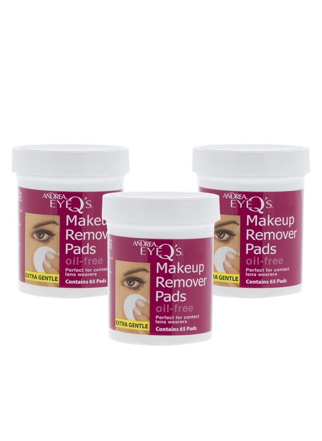 Andrea Eye Q's Oil-free Eye Makeup Remover Pads, 65-Count (Pack of 3)