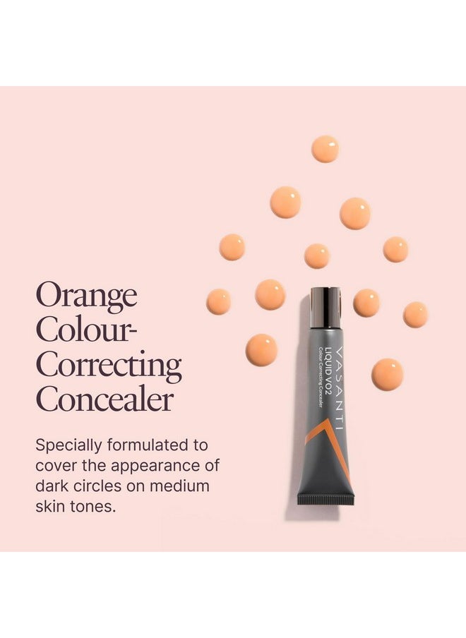 Liquid VO2 Undereye Color Corrector and Concealer by VASANTI - Medium to Deep Skin Tones - Paraben Free, Gluten Free - Look Younger with this Dark Circle Concealer