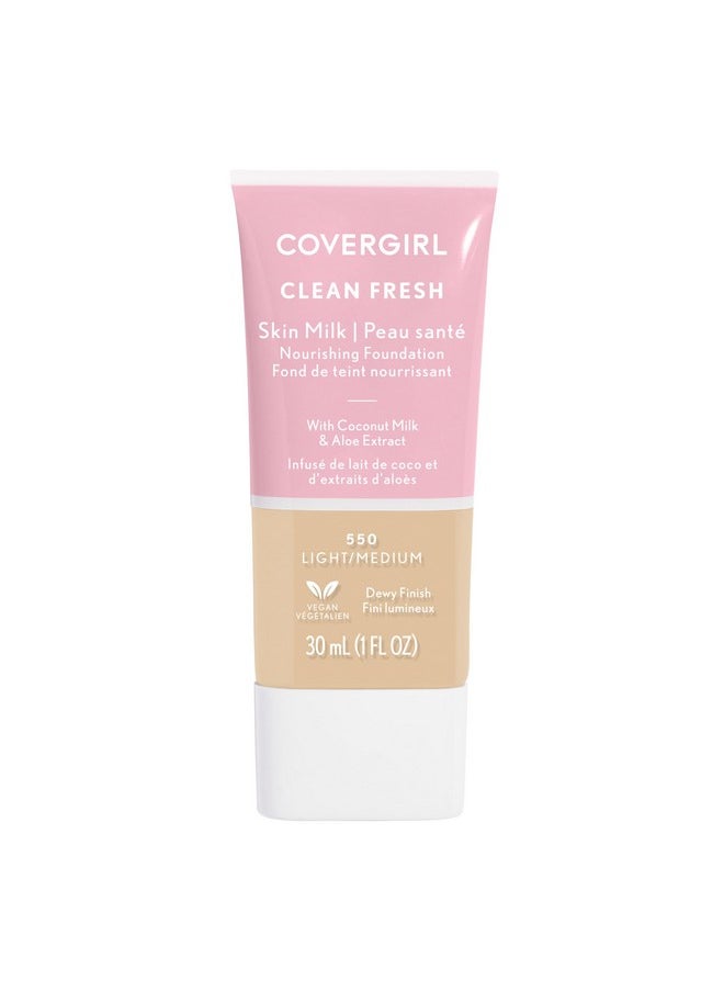 COVERGIRL, Clean Fresh Skin Milk Foundation, Light/Medium, 1 Count (packaging may vary)