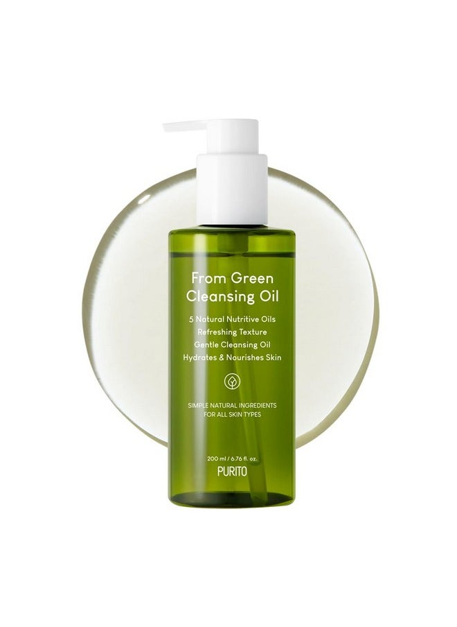 PURITO From Green Cleansing Oil Original, 6.76 fl.oz / 200ml, Gentle Cleansing Oil for Face, Cruelty-free & Vegan, Korean Skin Care