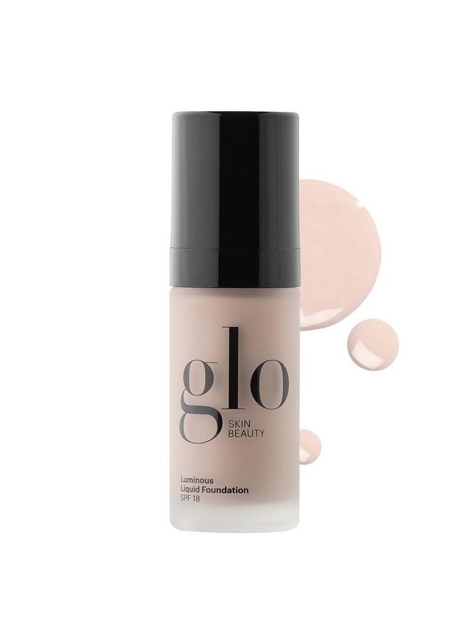 Glo Skin Beauty Luminous Liquid Foundation with SPF 18 (Alabaster) - Mineral Makeup, Improves Uneven Skin Tone, Smooths & Corrects Imperfections, Sheer to Medium Coverage, Dewy Finish