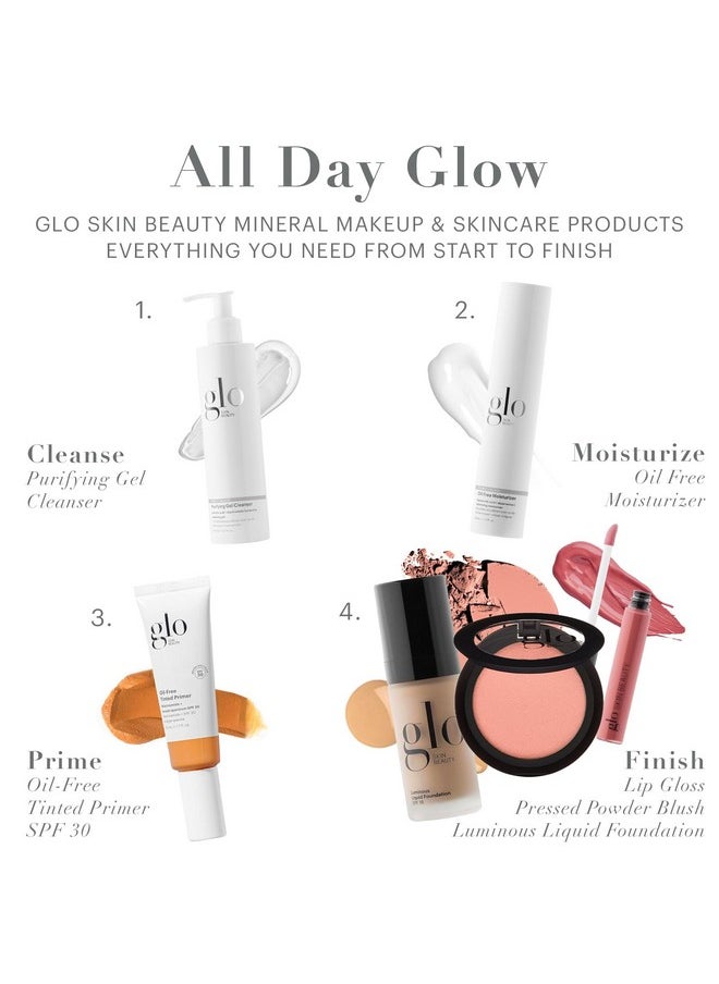 Glo Skin Beauty Luminous Liquid Foundation with SPF 18 (Alabaster) - Mineral Makeup, Improves Uneven Skin Tone, Smooths & Corrects Imperfections, Sheer to Medium Coverage, Dewy Finish
