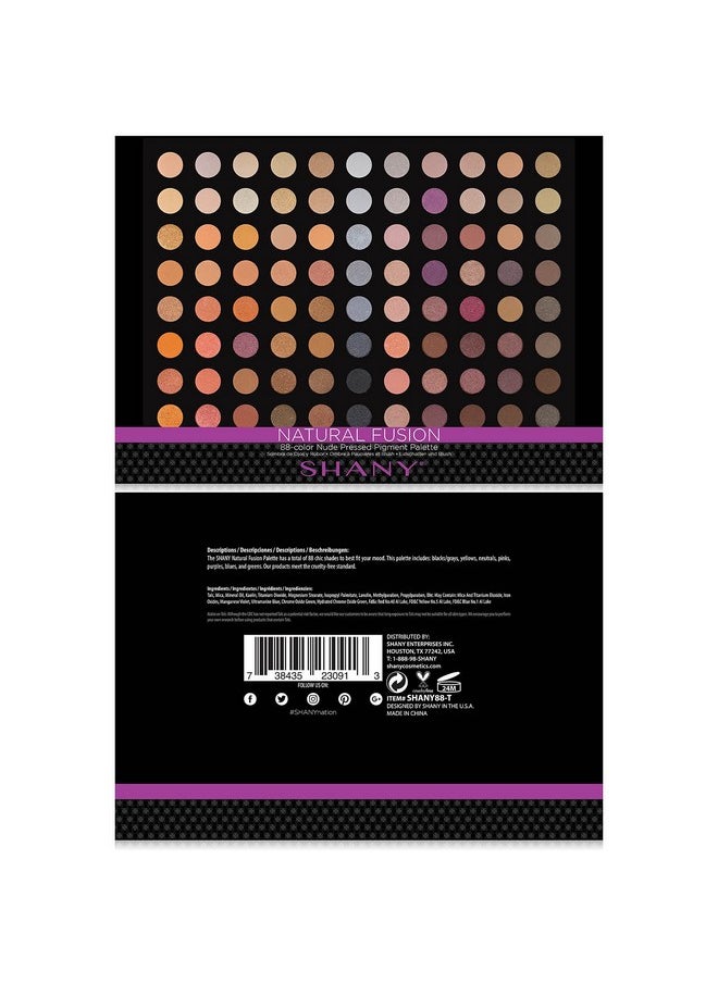 SHANY Natural Fusion Eyeshadow Makeup Palette - 88 Color Highly Pigmented Blendable Natural Color Matte Eye shadow Palette - Nude