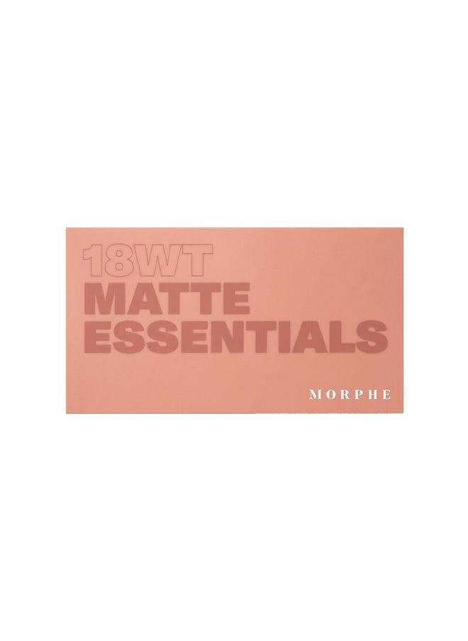Morphe 18WT Makeup Palette - Matte Essentials Artistry Palette with Warm Toned, All-Matte Shades - Made to Build, Blend & Layer Flawlessly for Everyday, Versatile Makeup Looks (0.68 oz)