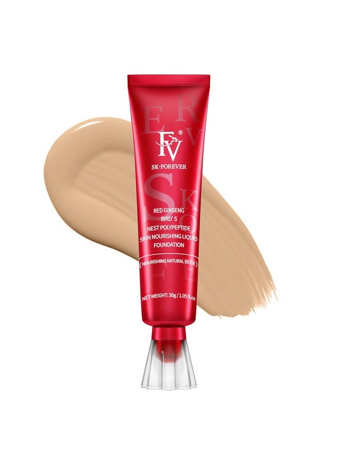 FV Dewy Foundation, Hydrating Formula & Medium Coverage, Waterproof, Long Lasting, Lightweight Liquid Foundation, Ideal For Dry/Combination Skin, 30g, Nourishing Beige