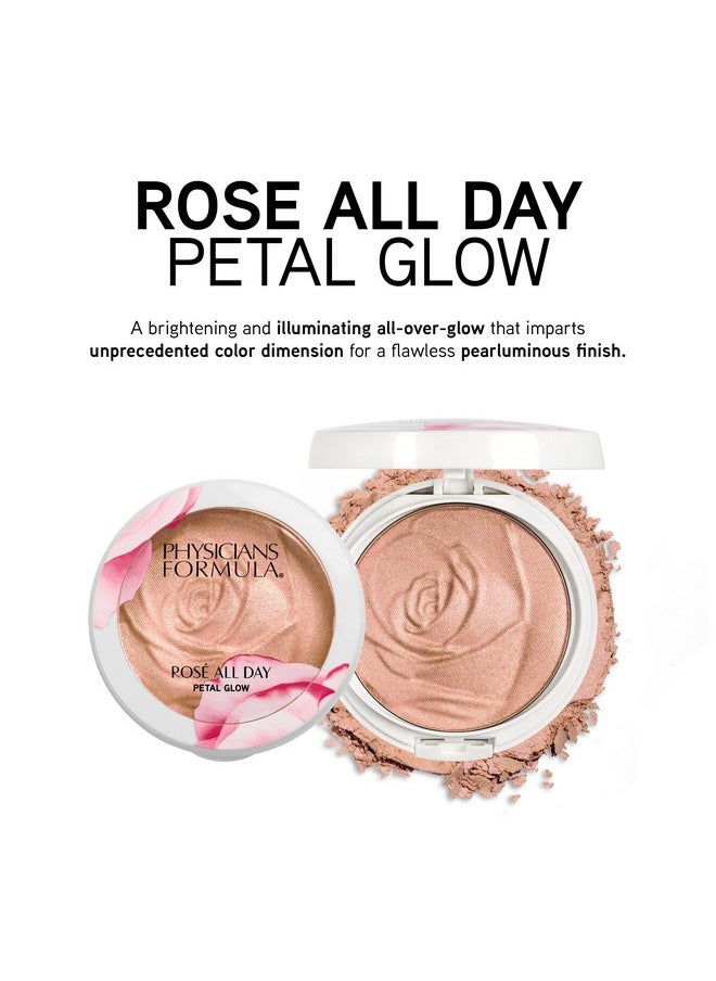 Physicians Formula Rosé All Day Highlighter Blush Face Powder, Blush Petal Glow, Shimmering Rose, Dermatologist Tested, Clinicially Tested