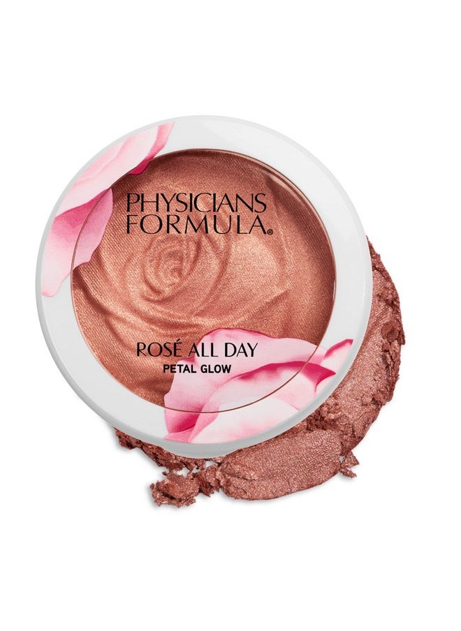 Physicians Formula Rosé All Day Highlighter Blush Face Powder, Blush Petal Glow, Shimmering Rose, Dermatologist Tested, Clinicially Tested
