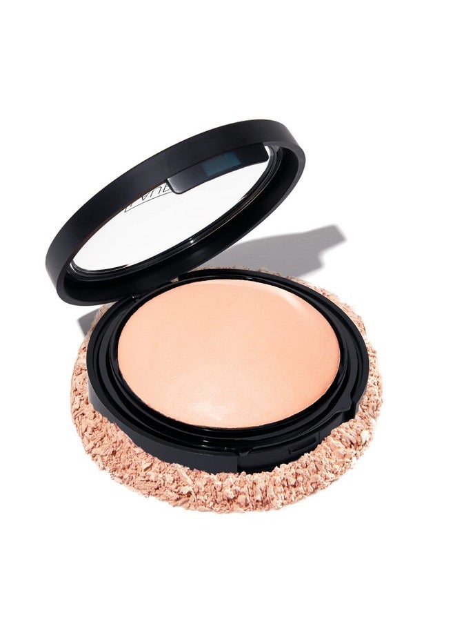 LAURA GELLER NEW YORK Baked Double Take Powder Foundation - Porcelain - Buildable Medium to Full Coverage - Matte Finish