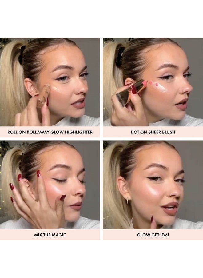 ICONIC LONDON Rollaway Glow | Liquid Highlighter for a Radiant Glow, Cruelty-Free, Vegan Makeup (Champagne Chic) 0.27 Fl oz