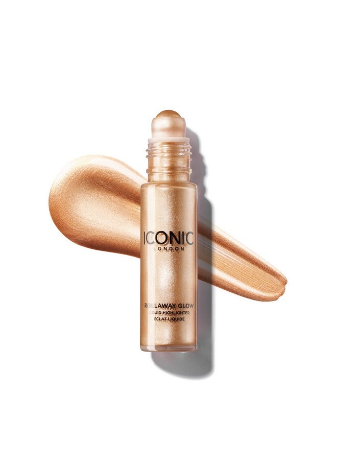 ICONIC LONDON Rollaway Glow | Liquid Highlighter for a Radiant Glow, Cruelty-Free, Vegan Makeup (Champagne Chic) 0.27 Fl oz