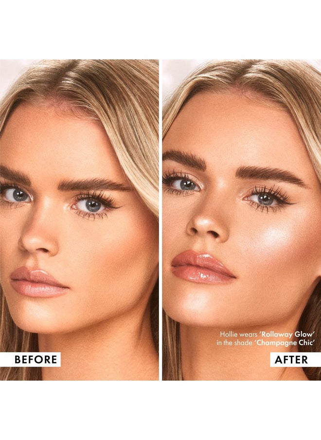 ICONIC LONDON Rollaway Glow | Liquid Highlighter for a Radiant Glow, Cruelty-Free, Vegan Makeup (Champagne Chic) 0.27 Fl oz
