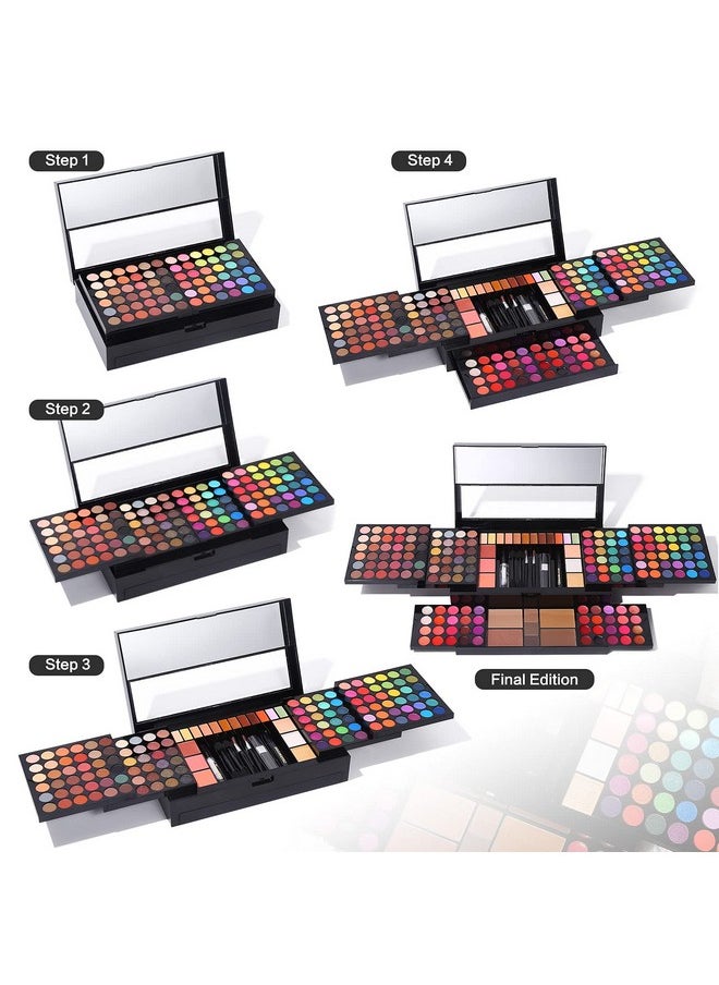 Professional All in One Makeup Kit for Women Full Kit,186 Colors Make Up Palette Valentine's Day Gift Set, Including Eyeshadow,Lip Gloss,Concealer,Highlighter,Contour,Brow Powder,Mascara,Blush & Brush