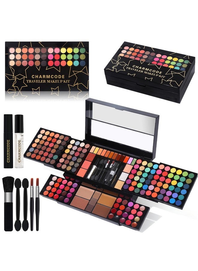 Professional All in One Makeup Kit for Women Full Kit,186 Colors Make Up Palette Valentine's Day Gift Set, Including Eyeshadow,Lip Gloss,Concealer,Highlighter,Contour,Brow Powder,Mascara,Blush & Brush