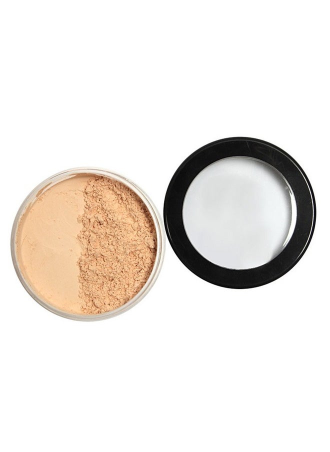 Mallofusa Translucent Powder Loose Setting Powder Foundation Face Powder Oil Control Makeup Cosmetic Mineral Formula Oil Control W/Puff 0.63 OZ Natural (2#)