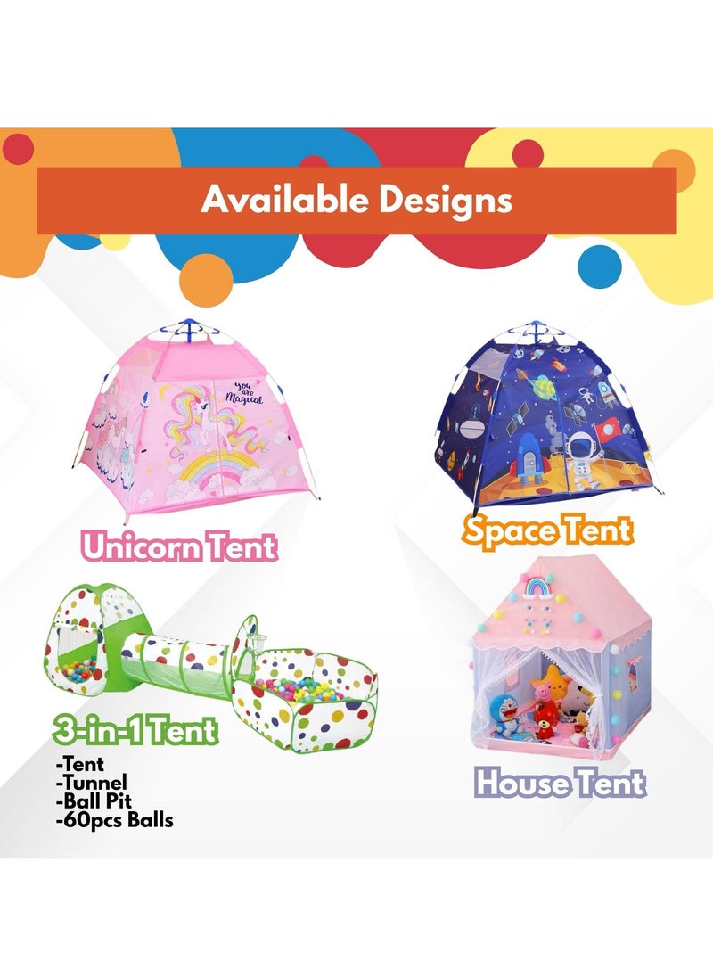 Home Smart Kids Tents for Kids Playing and Sleeping Birthday Party Decoration Play House Tent  For Boys And Girls Indoor and Outdoor Tent (Unicorn Square Tent)