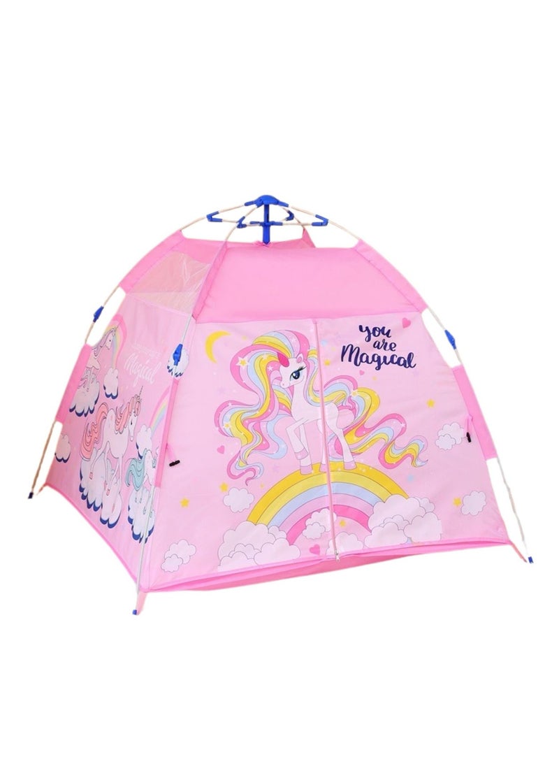 Home Smart Kids Tents for Kids Playing and Sleeping Birthday Party Decoration Play House Tent  For Boys And Girls Indoor and Outdoor Tent (Unicorn Square Tent)
