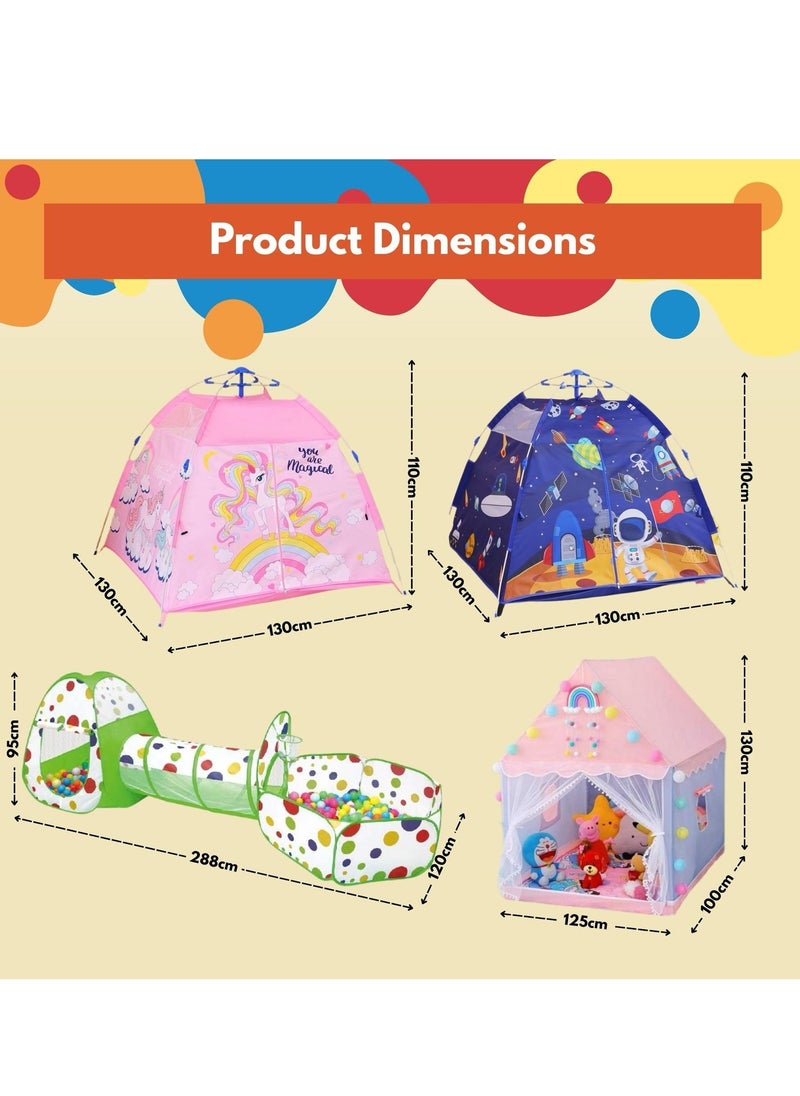 Home Smart Kids Tents for Kids Playing and Sleeping Birthday Party Decoration Play House Tent  For Boys And Girls Indoor and Outdoor Tent (Unicorn Square Tent)