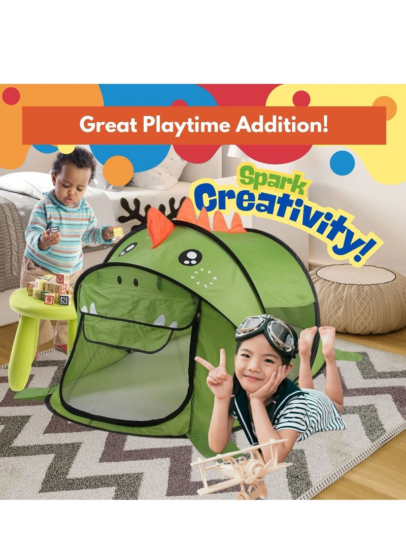 Home Smart Kids Tents for Kids Playing and Sleeping Birthday Party Decoration Play House Tent  For Boys And Girls Indoor and Outdoor Tent (Dinosaur Tent)