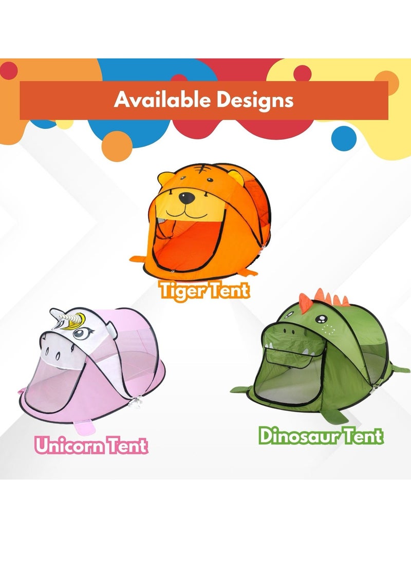 Home Smart Kids Tents for Kids Playing and Sleeping Birthday Party Decoration Play House Tent  For Boys And Girls Indoor and Outdoor Tent (Tiger Tent)