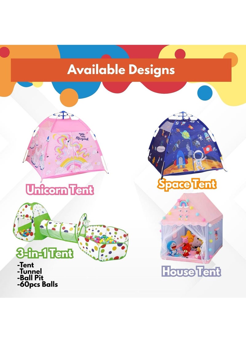 Home Smart Kids Tents for Kids Playing and Sleeping Birthday Party Decoration Play House Tent  For Boys And Girls Indoor and Outdoor Tent (Space Tent)