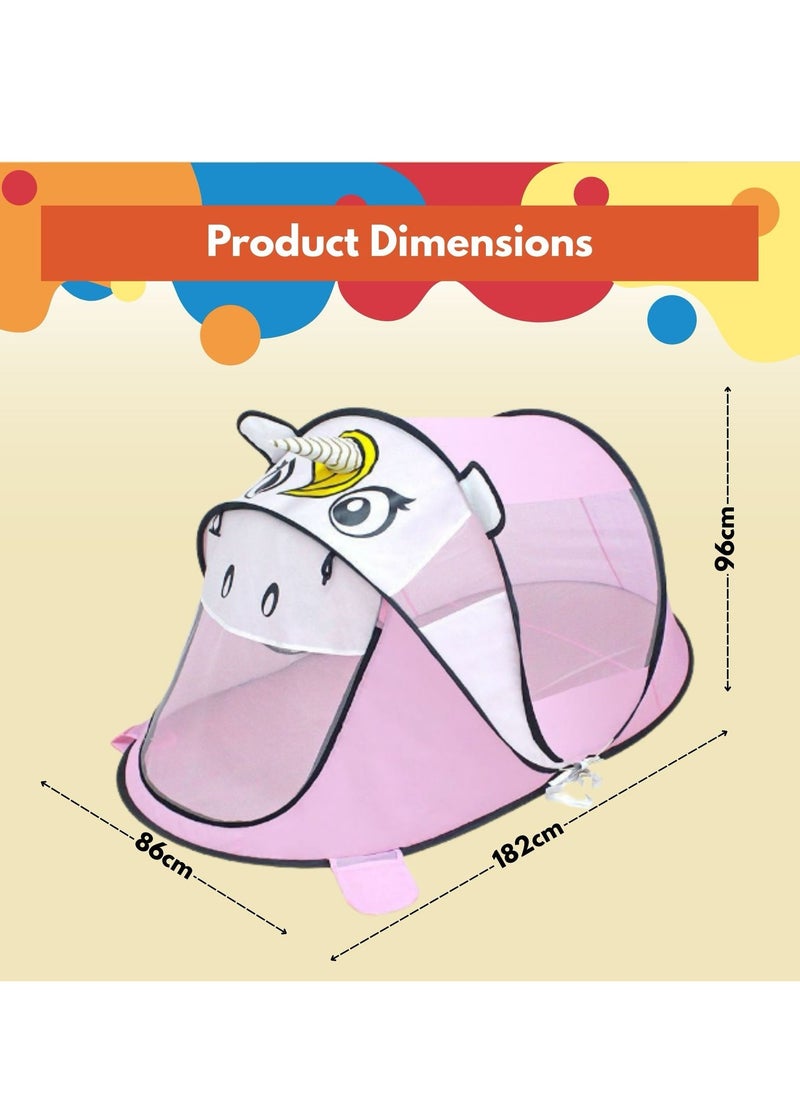 Home Smart Kids Tents for Kids Playing and Sleeping Birthday Party Decoration Play House Tent  For Boys And Girls Indoor and Outdoor Tent (Unicorn Tent)