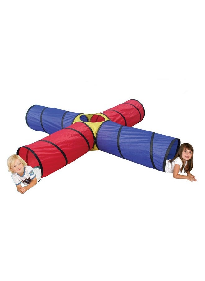 POCO DIVO 4-Way Tunnel Pop-up Fun Junction Set 8 Feet Toy Tent Kids Play Tube