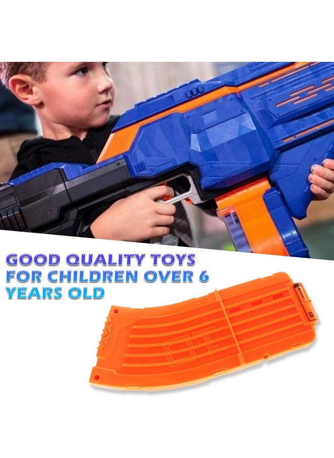 BOROLA 10 Darts Curved Magazine Quick Reload Clip Compatible for Nerf Elite (Orange, 3Pcs)