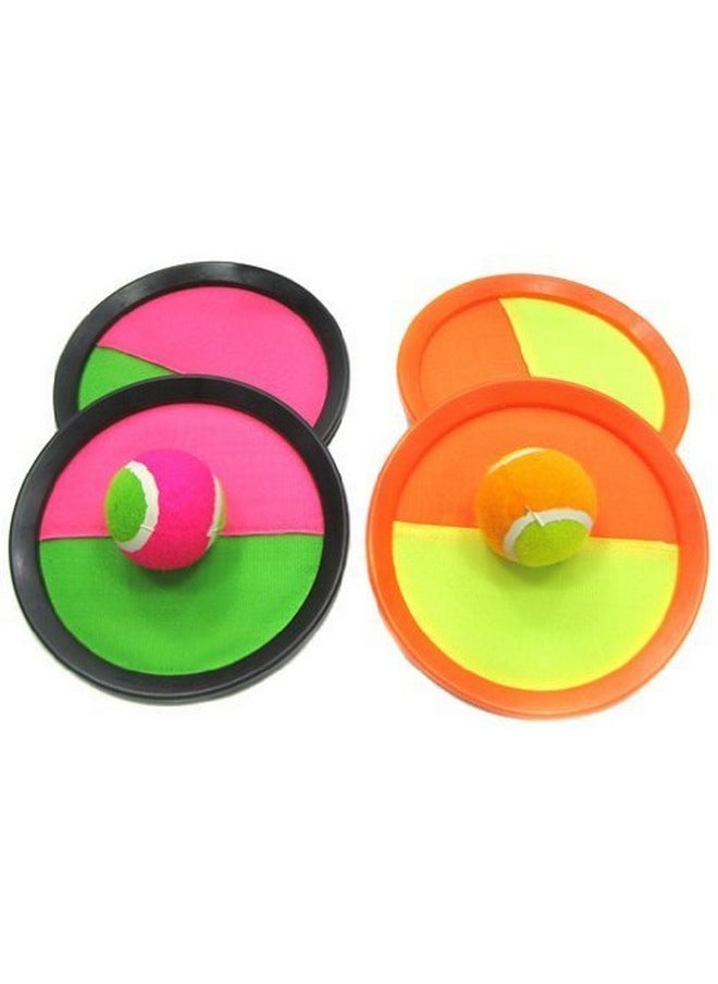 YMCtoys Kids Toys Toss and Catch Ball Set with 4 Paddles 2 Balls Outdoor Games for Kids Beach Pool Yard Games Toys for 3-12 Years Old Boys Girls Kids Adults Family