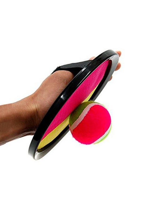 YMCtoys Kids Toys Toss and Catch Ball Set with 4 Paddles 2 Balls Outdoor Games for Kids Beach Pool Yard Games Toys for 3-12 Years Old Boys Girls Kids Adults Family