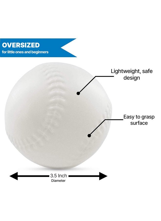 Toddler & Little Kids Replacement T Ball Baseball Balls - Oversized Tballs for Little Tikes TotSports T-Ball Set - 6 Set - Safe and Durable Design for Early Baseball Skills Development