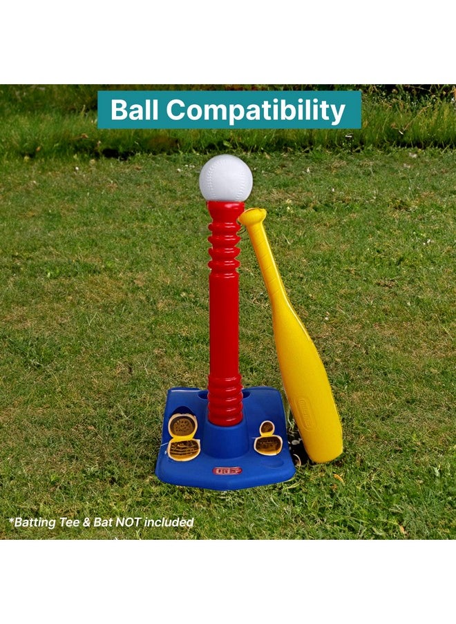 Toddler & Little Kids Replacement T Ball Baseball Balls - Oversized Tballs for Little Tikes TotSports T-Ball Set - 6 Set - Safe and Durable Design for Early Baseball Skills Development