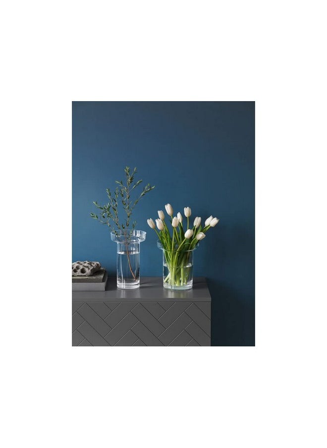 Kosta Boda Limelight Crystal Rose Vase,Silver