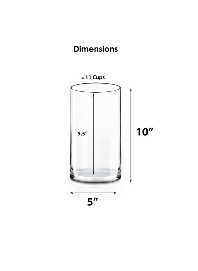 CYS Excel Glass Cylinder Vase (H:10