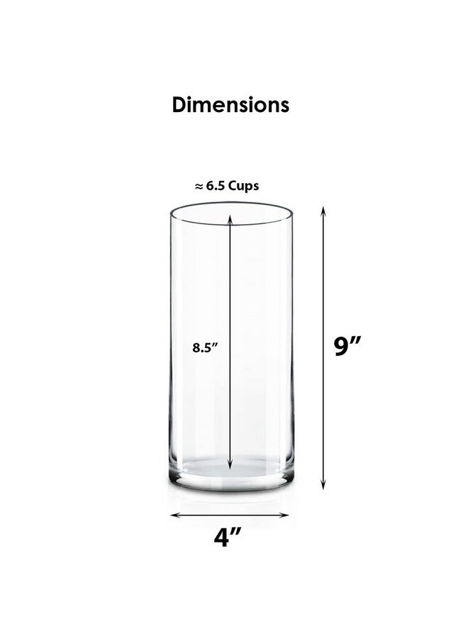 CYS Excel Clear Glass Cylinder Vase (H:9