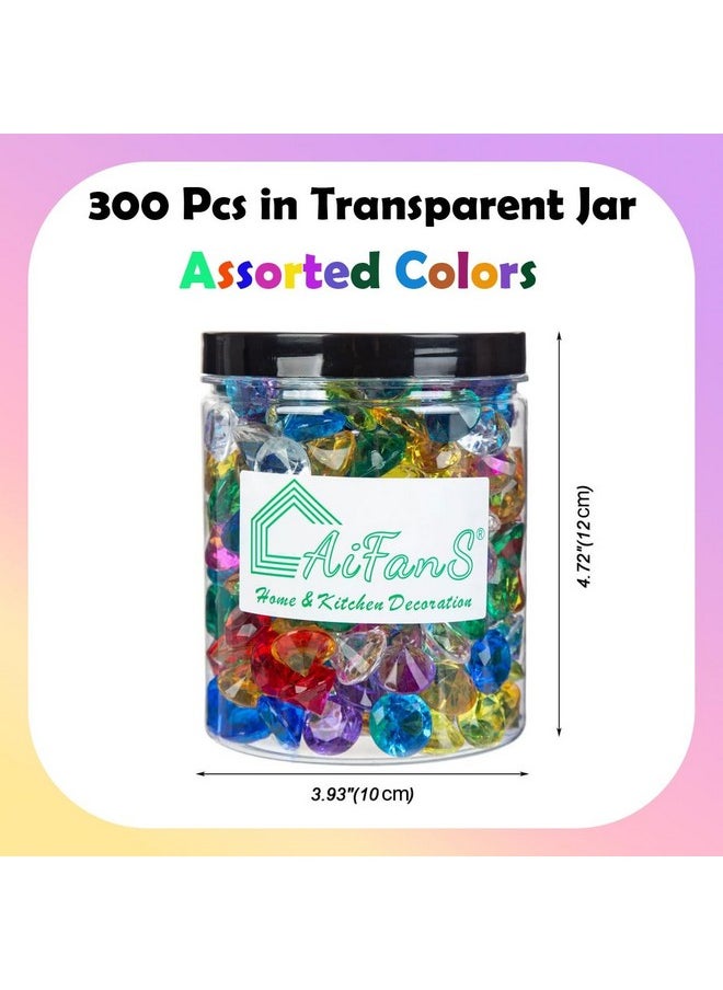 AiFanS Vase Filler for Centerpieces,Home Deco 300PCS 3/4 Inch Vase Filler Beads,Diamond Marbles for Vases - Mulicolor