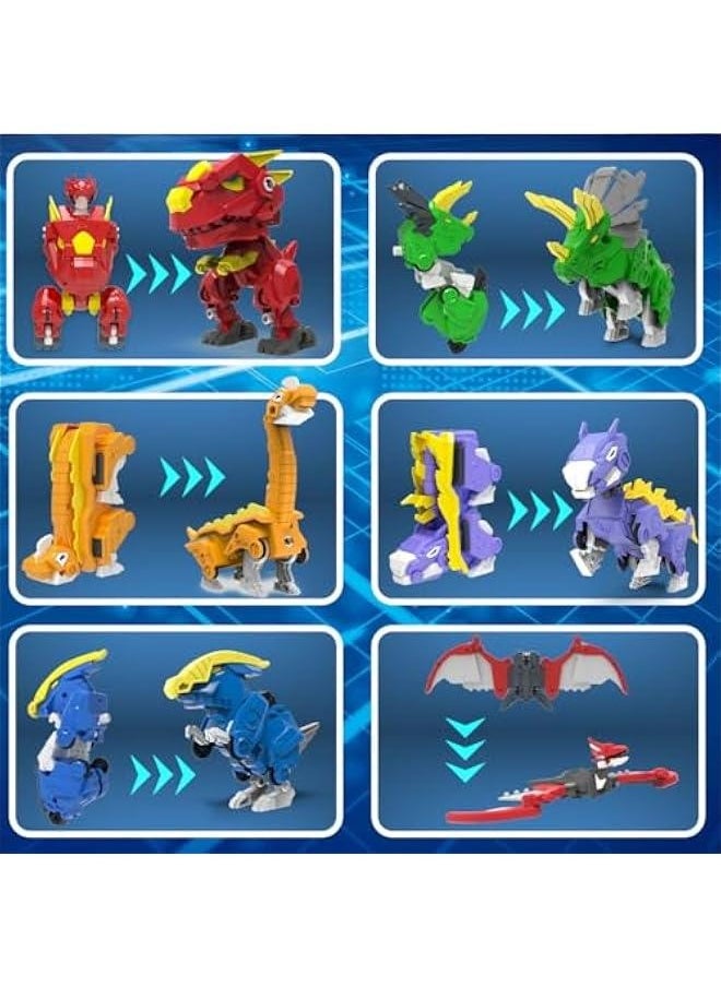 Dinosaur Combined Robot Toys, 6-in-1 Deformation Robot, 10-in Take Apart Robot Figures, Disassembly Toys for Boys  Girls Age 6+ (10IN)