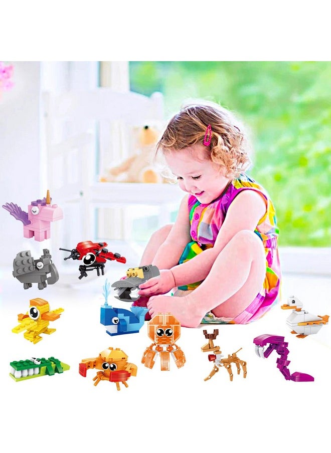 Jellydog Toy Party Favors for Kids,12PCS Mini Building Blocks Animal, Building Sets Stem Toys, Assorted Building Blocks Sets for Birthday Party Gift,Goodie Bags, Prize,Cake Topper