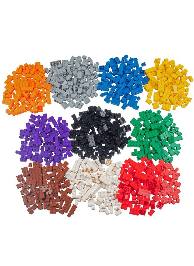 SCS Direct Building Block Bricks - Set of 1000 Pc Bulk Set -10 with 54 Roof Pieces - Compatible & Tight Fit w/All Major Brands - Great for Activity Tables, Creativity & School Projects, Xmas Gift