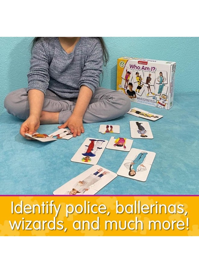 Learning Journey International Match It! - Who Am I? - Self-Correcting Matching Puzzle Set, Multicolor