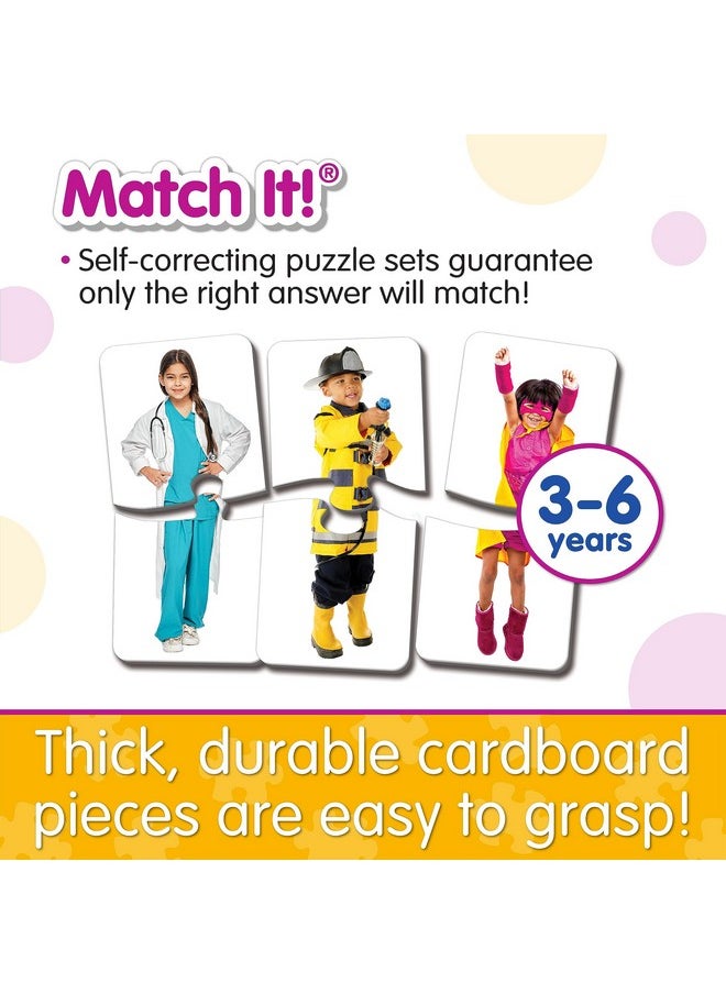 Learning Journey International Match It! - Who Am I? - Self-Correcting Matching Puzzle Set, Multicolor
