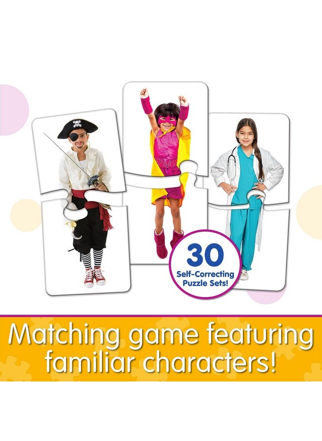 Learning Journey International Match It! - Who Am I? - Self-Correcting Matching Puzzle Set, Multicolor