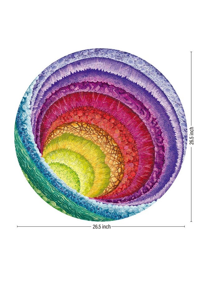 Antelope - 1000 Piece Rainbow Puzzle for Adults, Hue Wormhole Jigsaw Puzzles 1000 Pieces,1000 Piece Round Puzzles, Wormhole Puzzles, High Resolution, Matte Finish, Smooth Edging, No Dust, 3D Puzzle