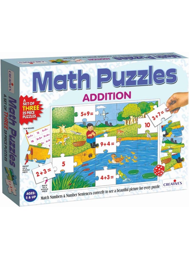 Creative's Math Puzzle Addition | Reinforce Adding Number Skills | Learning & Educational | Jigsaw Puzzles & Board Games | Early Learning | Math Puzzles Series for Ages 5 &Up