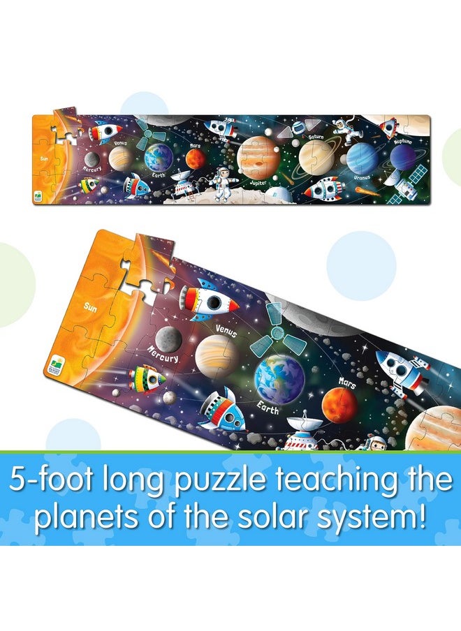 The Learning Journey: Long and Tall Puzzles - Solar System - 51 Piece, 5-Foot-Long Preschool STEM Puzzle - Educational Gifts for Boys & Girls Ages 3 and Up