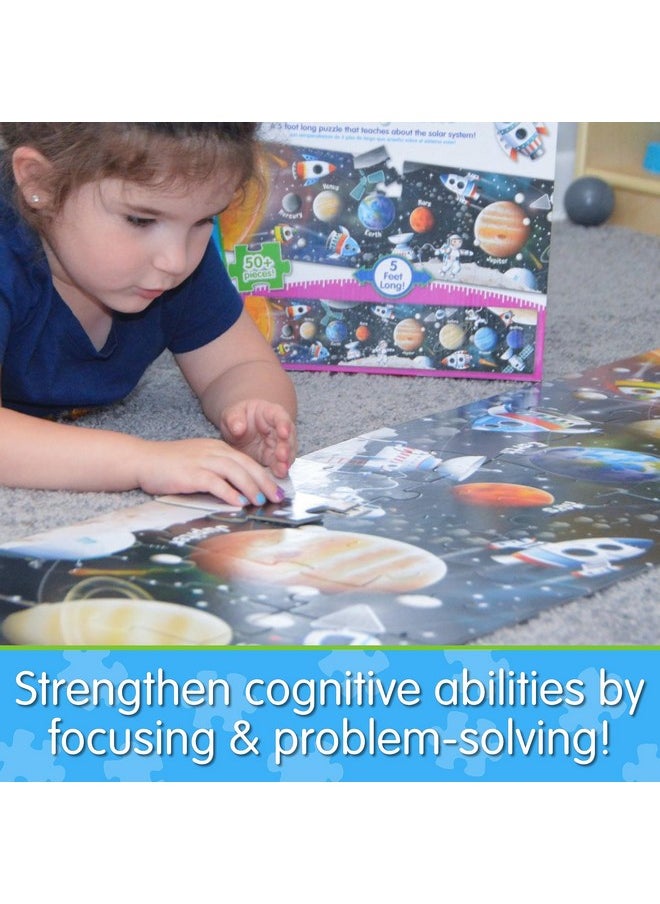 The Learning Journey: Long and Tall Puzzles - Solar System - 51 Piece, 5-Foot-Long Preschool STEM Puzzle - Educational Gifts for Boys & Girls Ages 3 and Up