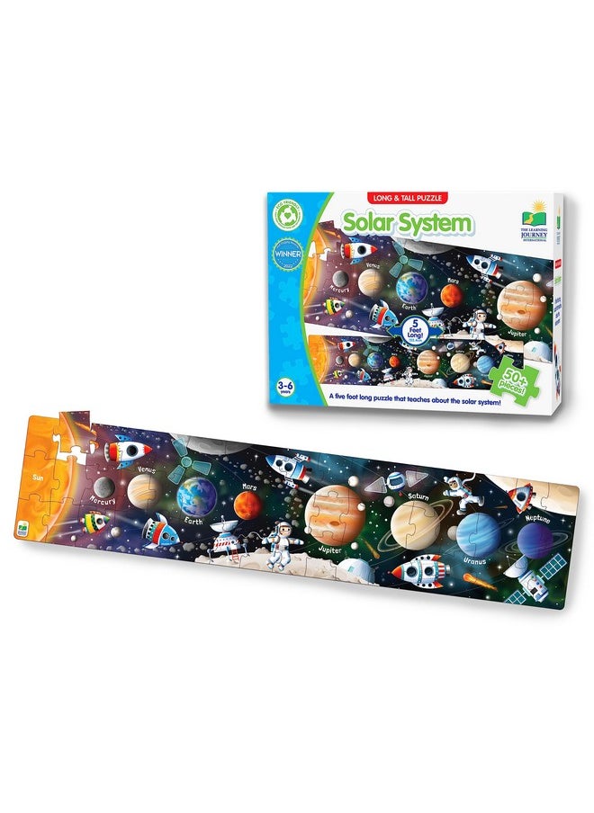 The Learning Journey: Long and Tall Puzzles - Solar System - 51 Piece, 5-Foot-Long Preschool STEM Puzzle - Educational Gifts for Boys & Girls Ages 3 and Up