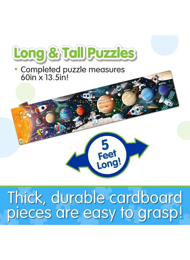 The Learning Journey: Long and Tall Puzzles - Solar System - 51 Piece, 5-Foot-Long Preschool STEM Puzzle - Educational Gifts for Boys & Girls Ages 3 and Up